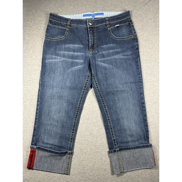 Escada Sport  Vintage Capri High‎ Waist Jeans size EU 40 Made In Italy - Picture 1 of 6